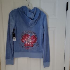 NEW! Y2K Juicy Couture Sterling Blue Zip-up Hoodie